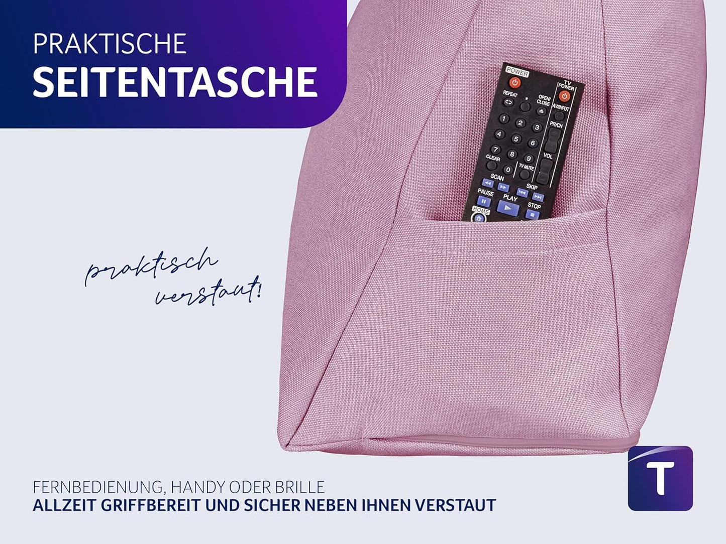 Cozy Lesekissen, Altrosa Lesekissen