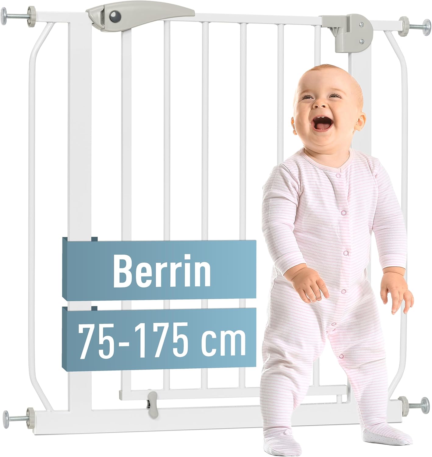 Berrin Treppenschutzgitter mit Auto-Close, 115-125 cm