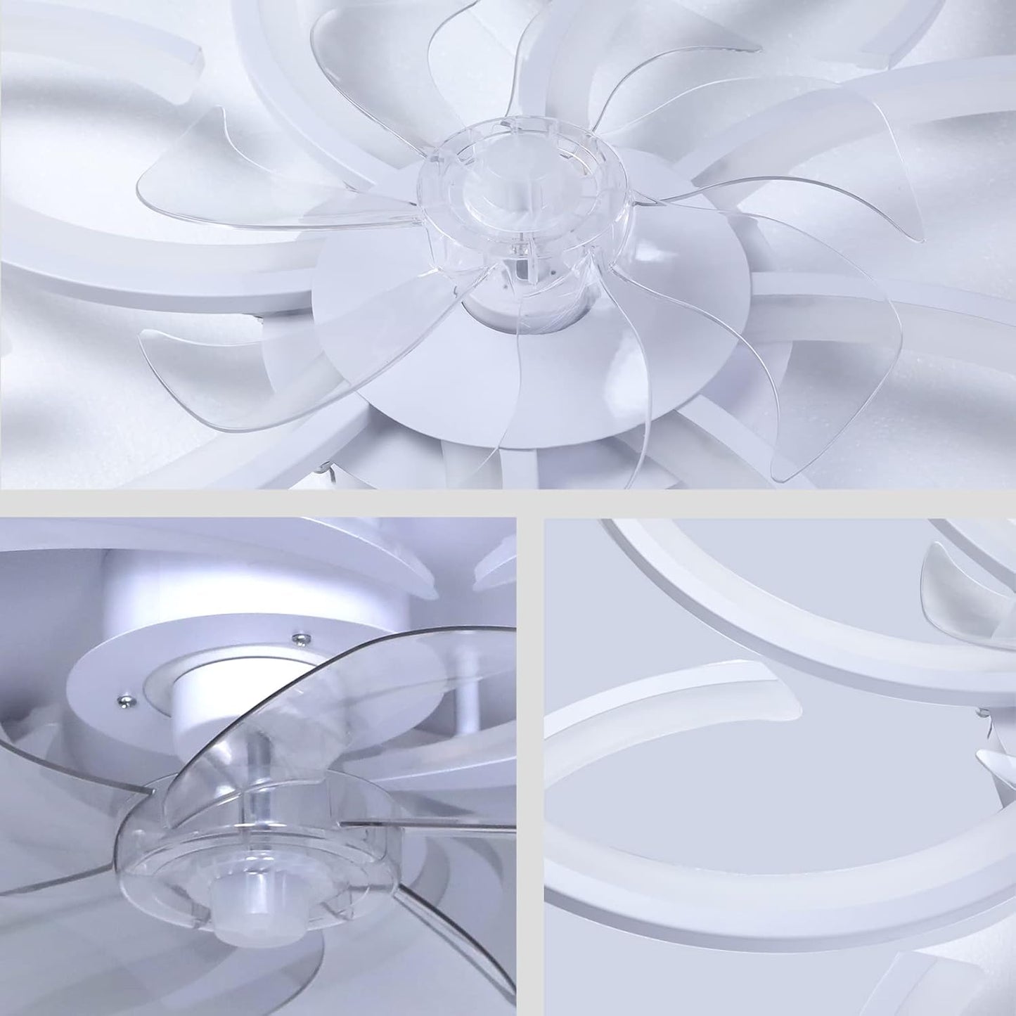 Deckenventilator mit LED-Beleuchtung und Fernbedienung, 90CM