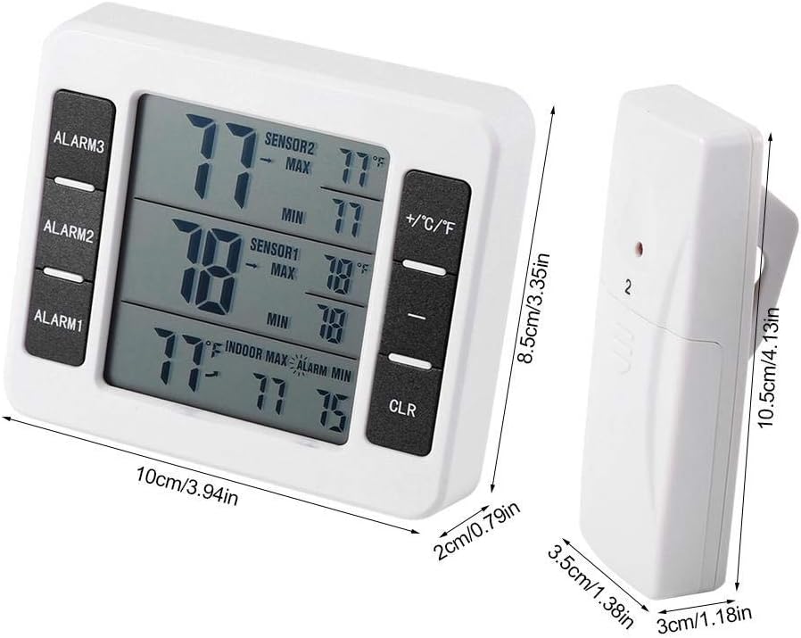 Digitales Kühlschrank- und Gefrierschrank-Thermometer mit LCD