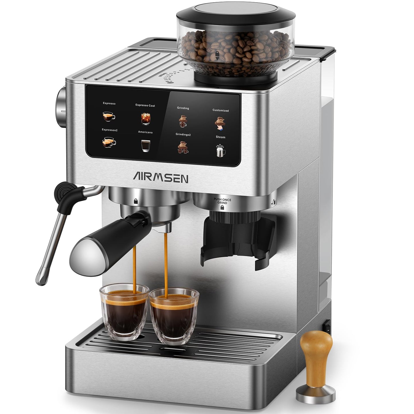 Espressomaschine mit Mahlwerk, Moderate