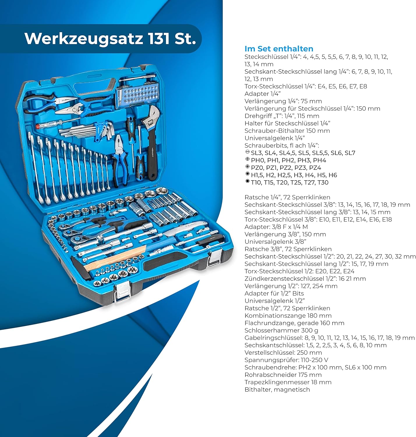 Werkzeugsatz HT1R439, 131-tlg