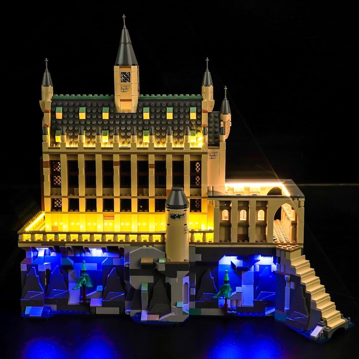 LED Licht Set für LEGO Schloss Hogwarts mit Schlossgelände (76419) inkl. Fernbedienung, 76435 The Great Hall Standard Version