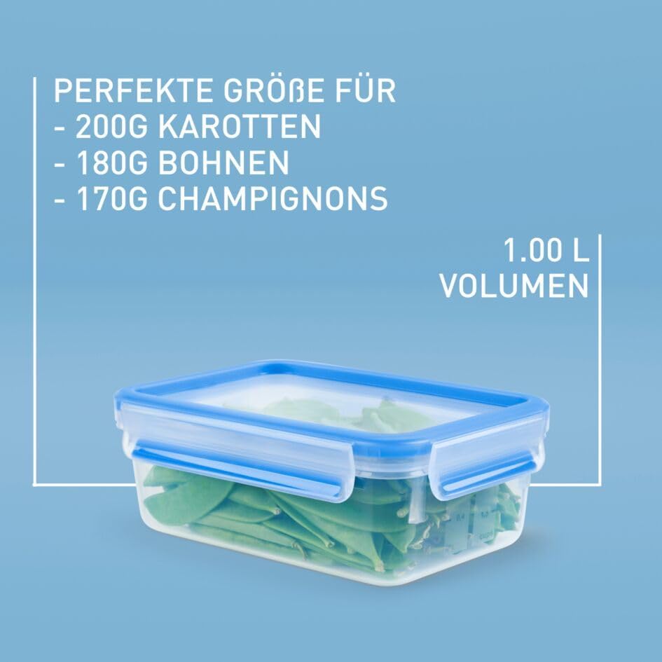Clip & Close Frischhaltedosen-Set N10313, 3-teilig 1l