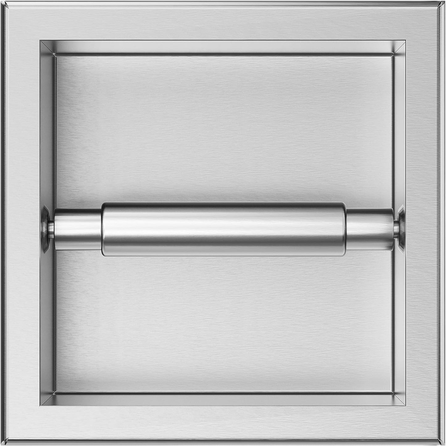 Toilettenpapierhalter aus Edelstahl, 17,3x17,3x8,6 cm Chrom