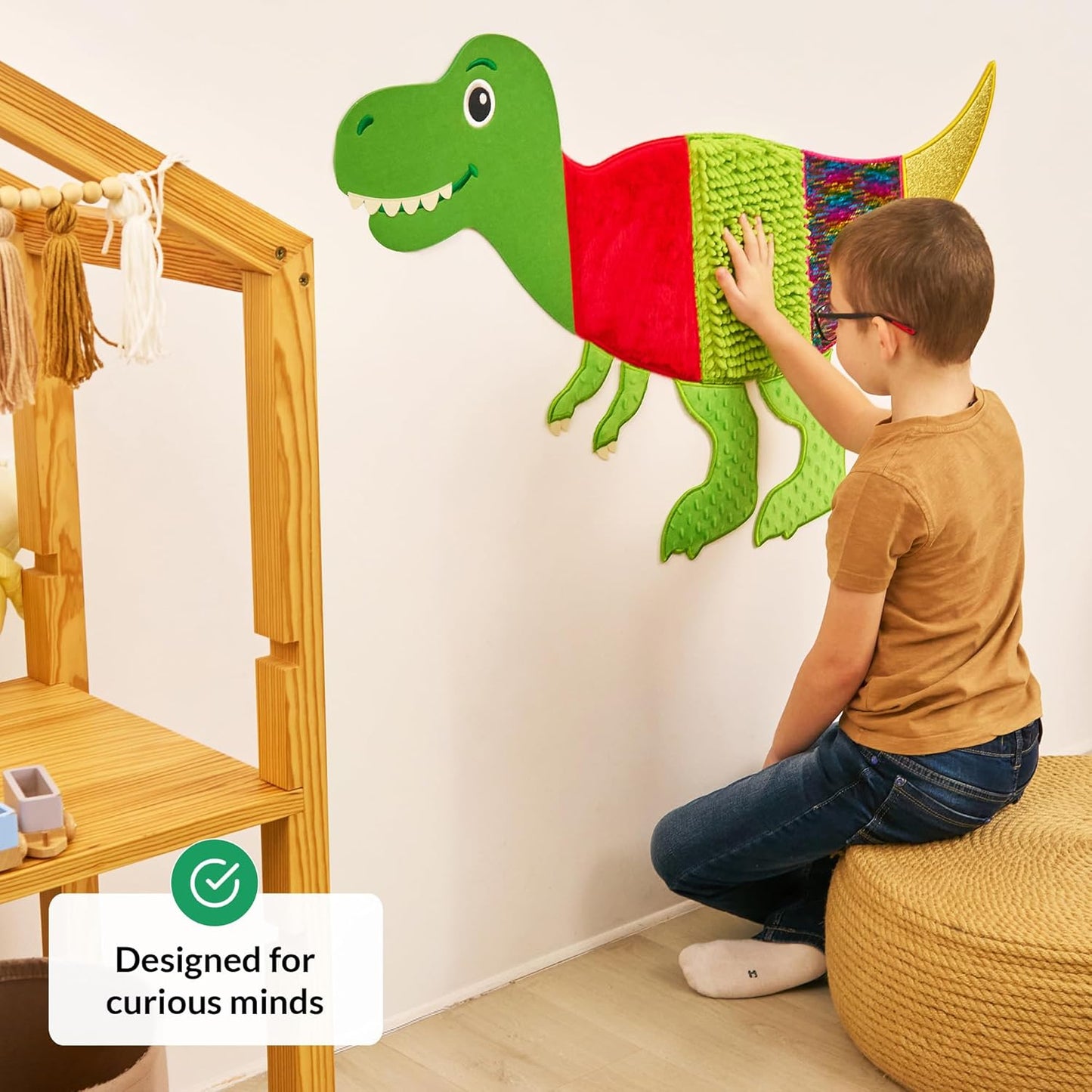 Sensory Wall Panel Caterpillar T-Rex, T-rex