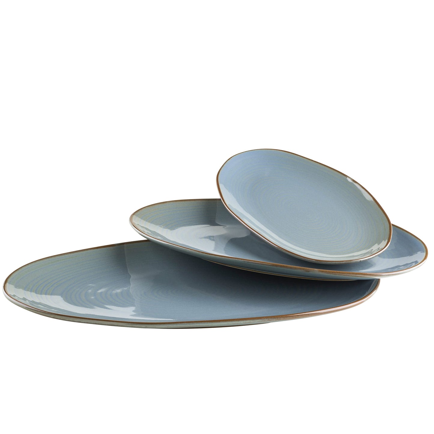 Servierplatten-Set Nottingham im Vintage Look, Blau