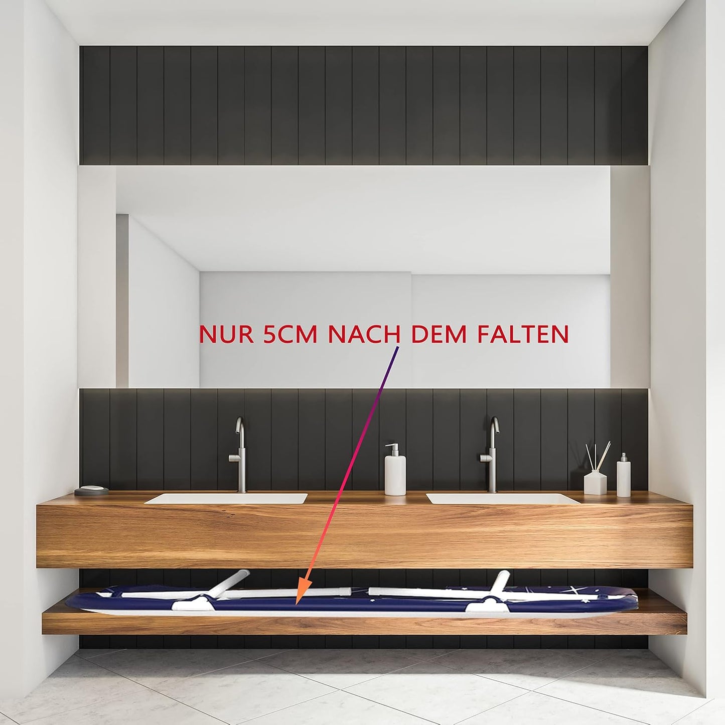 Tragbare, faltbare Badewanne für 2 Personen Ozean Stil, Ozean Stil