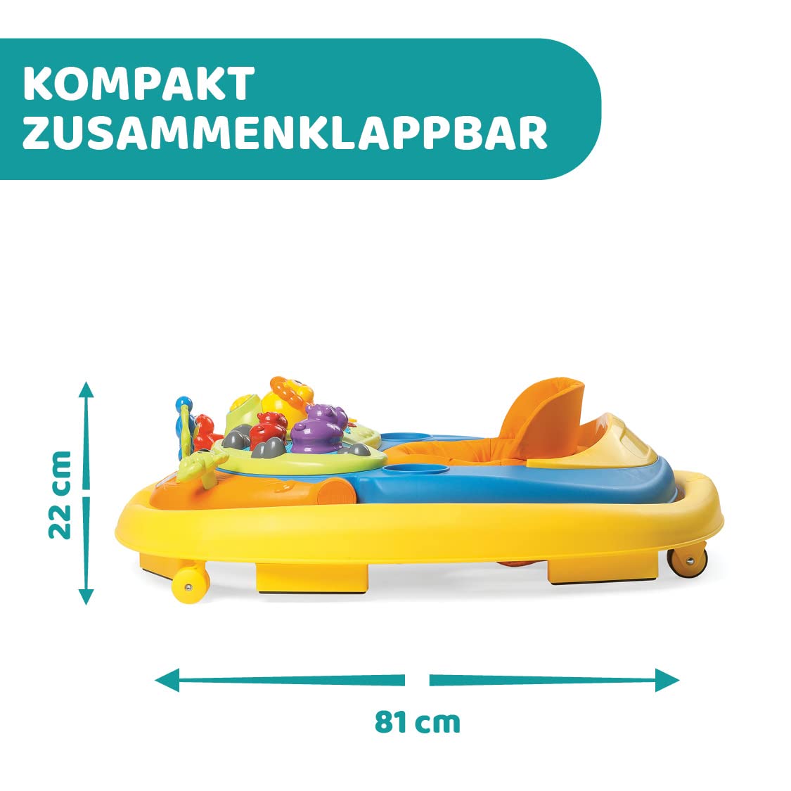 Walky Talky höhenverstellbarer Lauflernwagen mit Aktivitätszentrum, Sunny