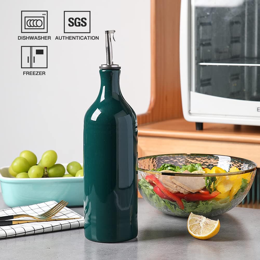 Grosse Olivenölspenderflasche, Blaugrün 680 ml