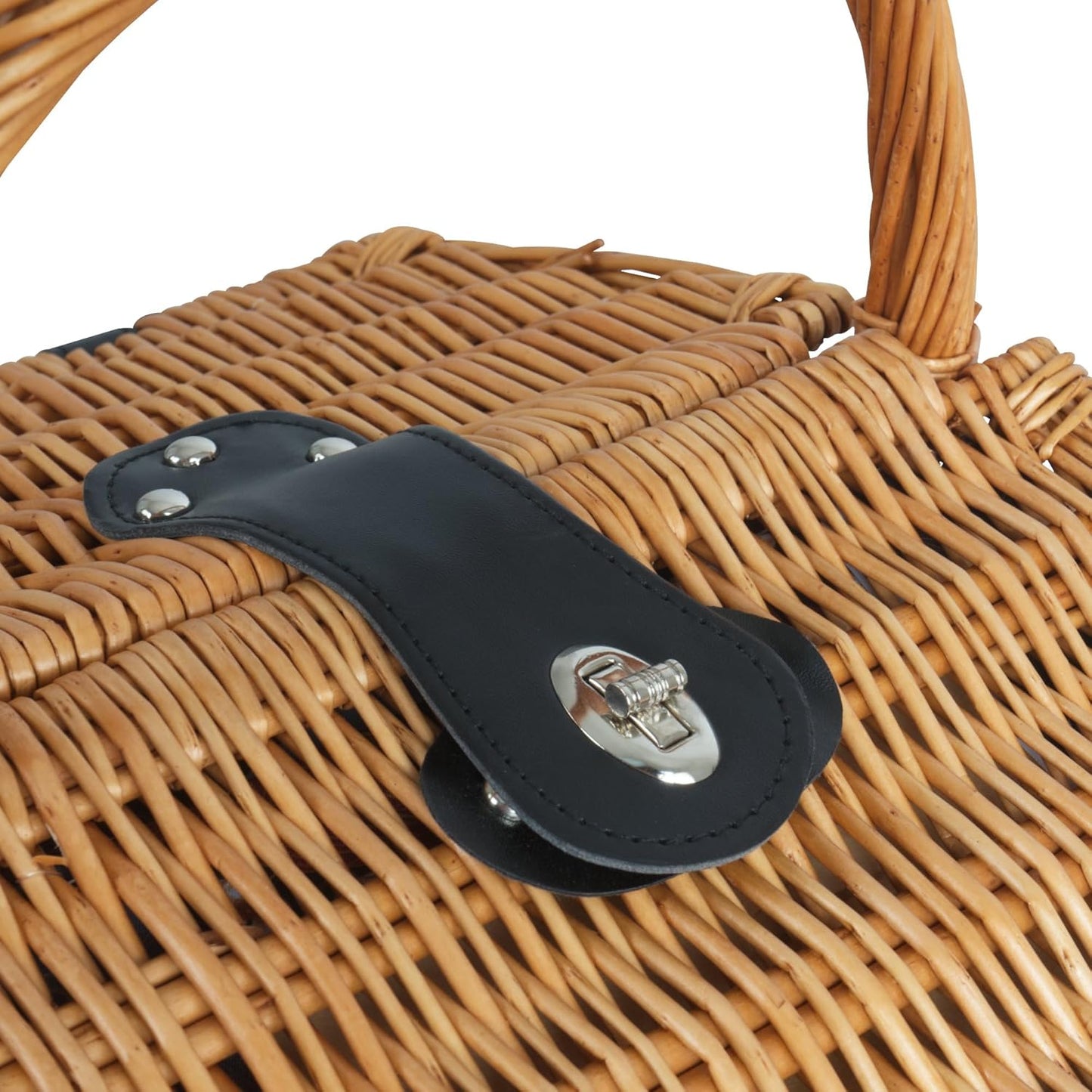 Picknickkorb mit Geschirr-Set und Kühlfach, Braun