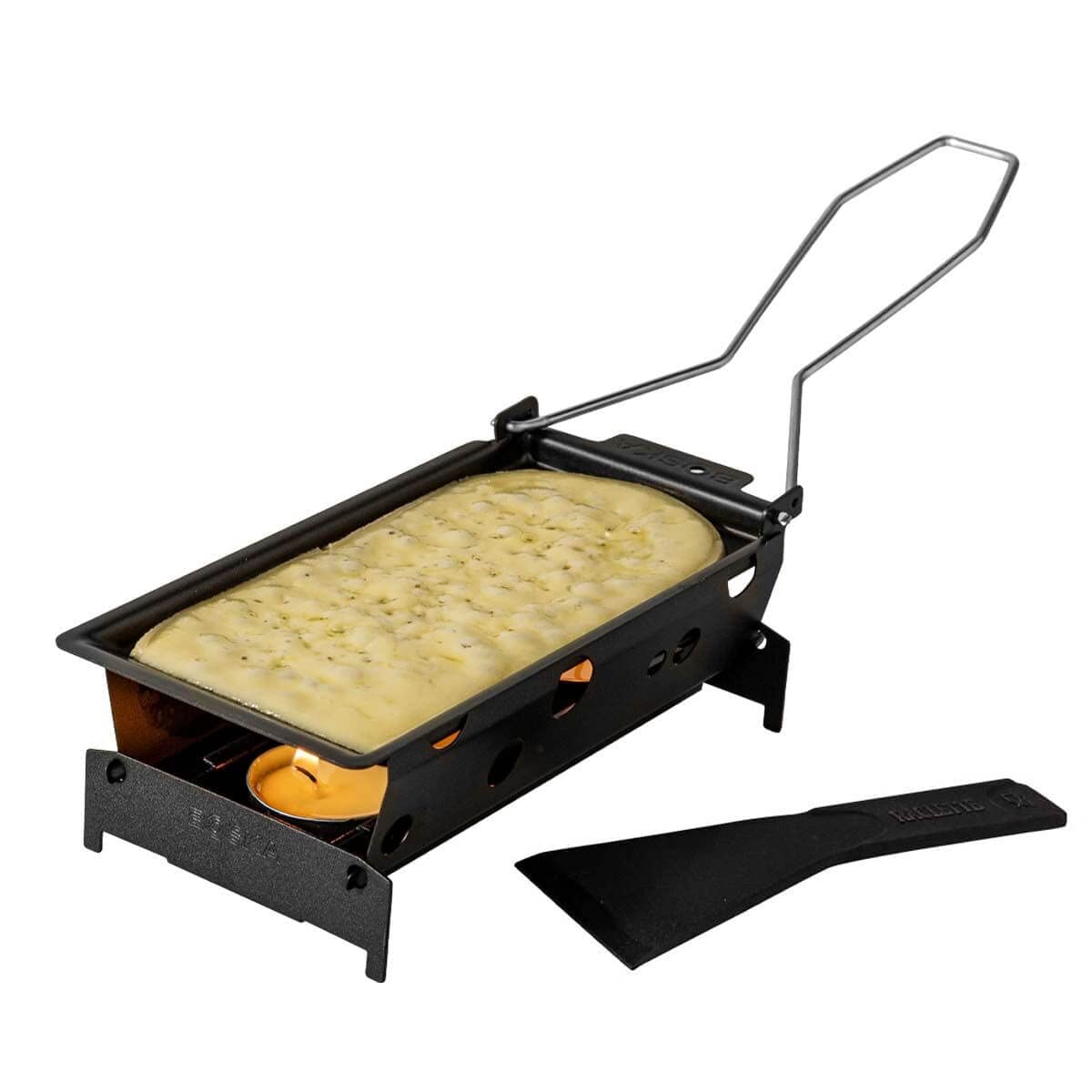 Mini-Raclette-Set für 2 Personen mit Teelichtern, Edelstahl