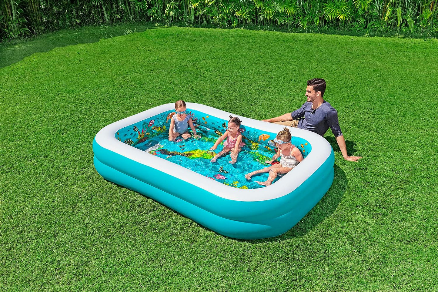 Undersea Adventure Pool mit 3D-Taucherbrillen, 262 x 175 x 51 cm