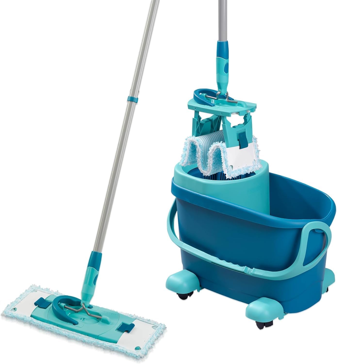 Flachwischer-Set Clean Twist, Eco Verpackung Set Clean Twist M Ergo 2.0 mit Rollen