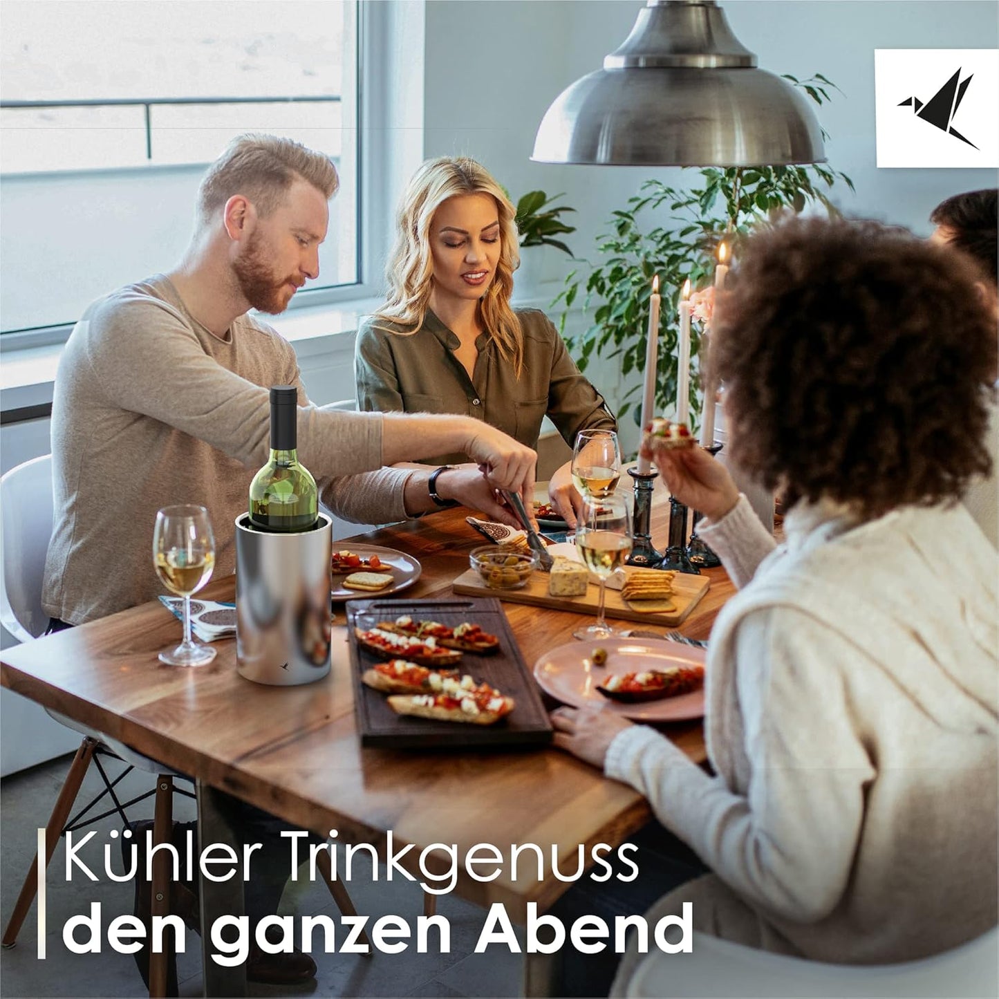 Flaschenkühler für Wein und Sekt, Edelstahl