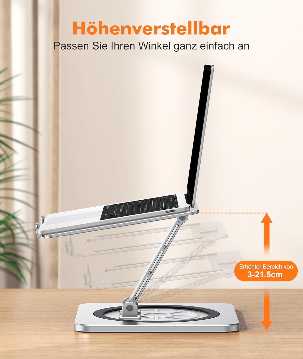 Laptop-Ständer mit 360° Drehteller