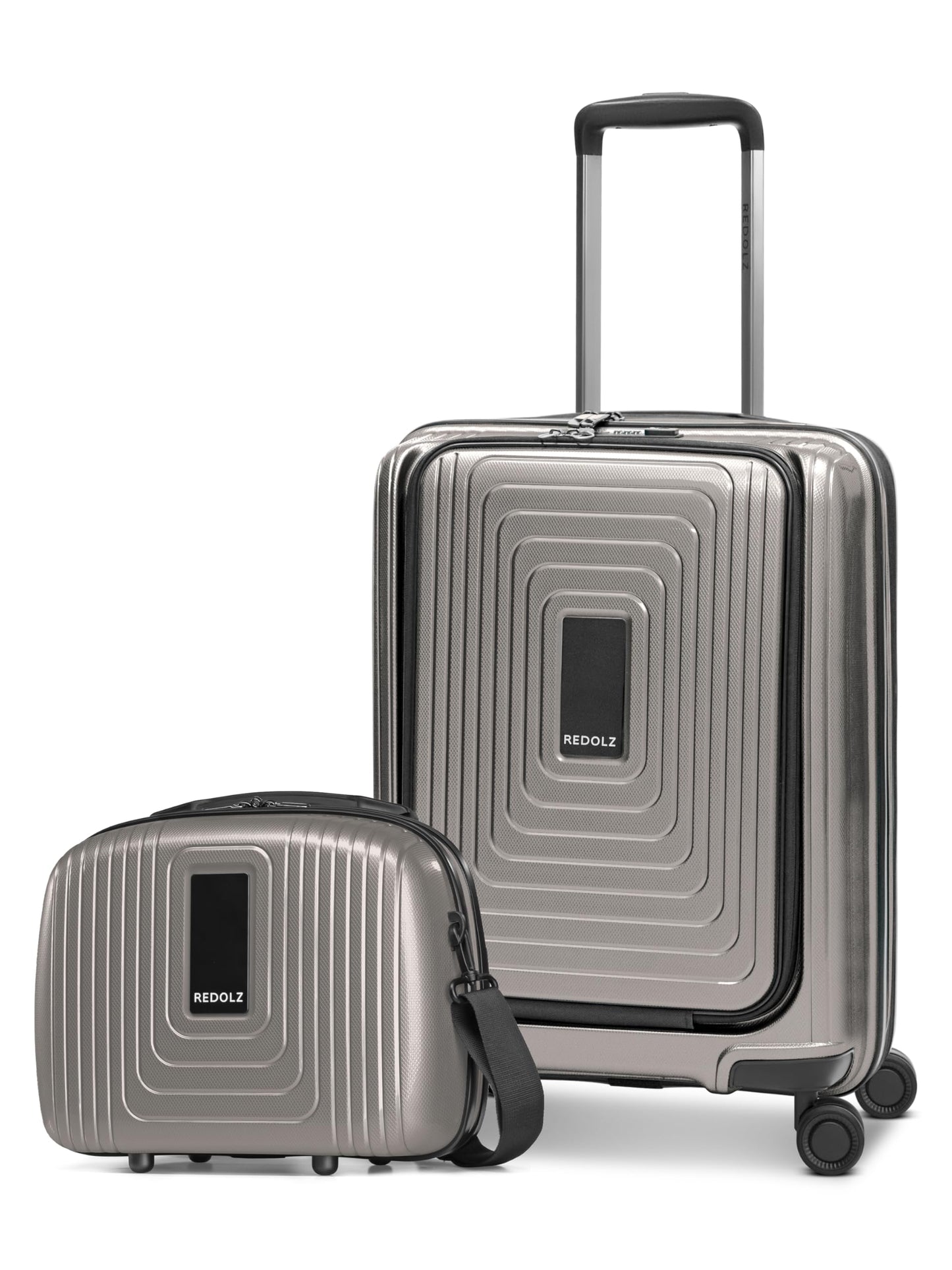 Essentials 14 Kofferset, Coffee Grey Metallic S+ (Laptop) & Beauty-Case