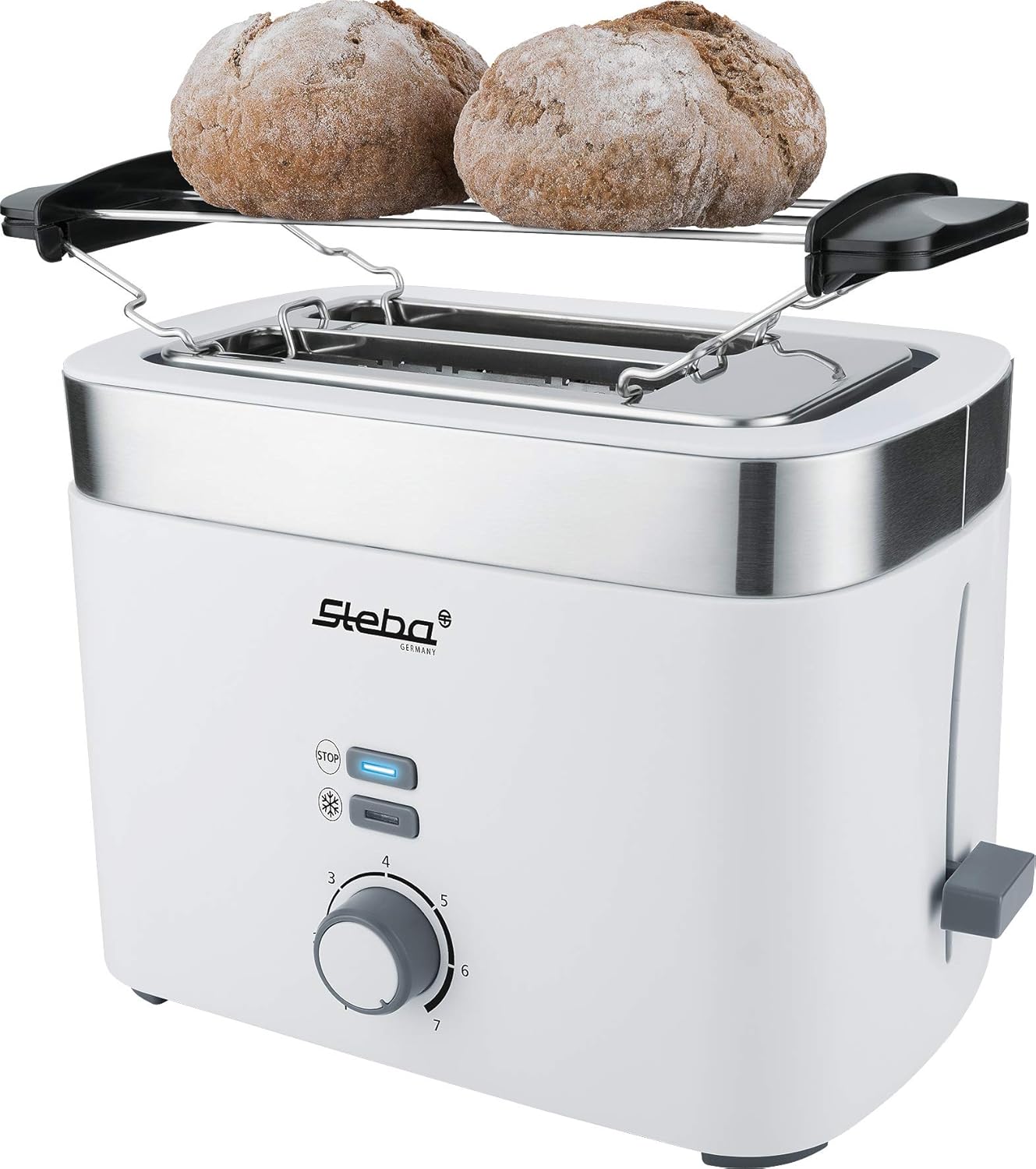 Doppel-Schlitztoaster mit 7 Bräunungsstufen