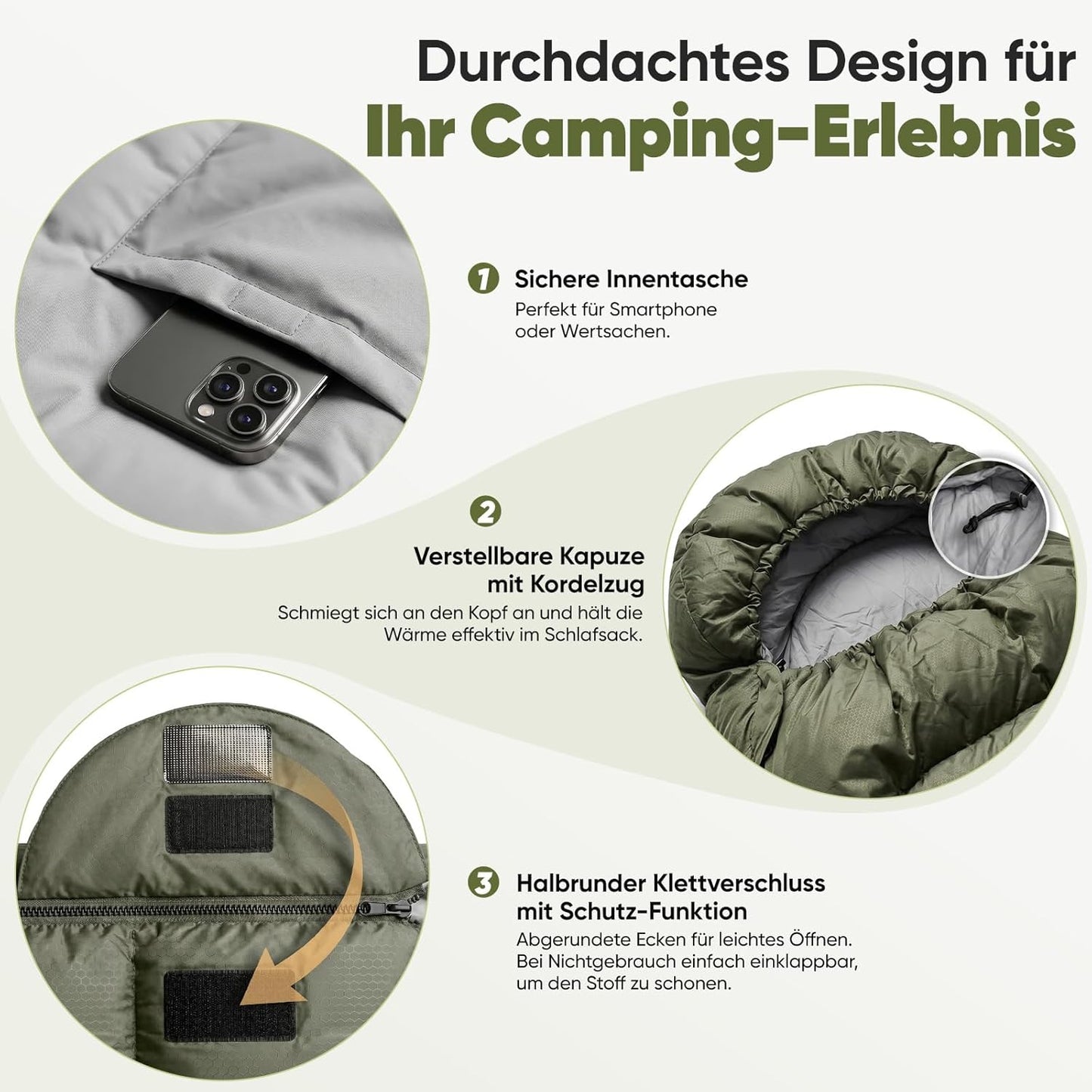 Deckenschlafsack, Grün