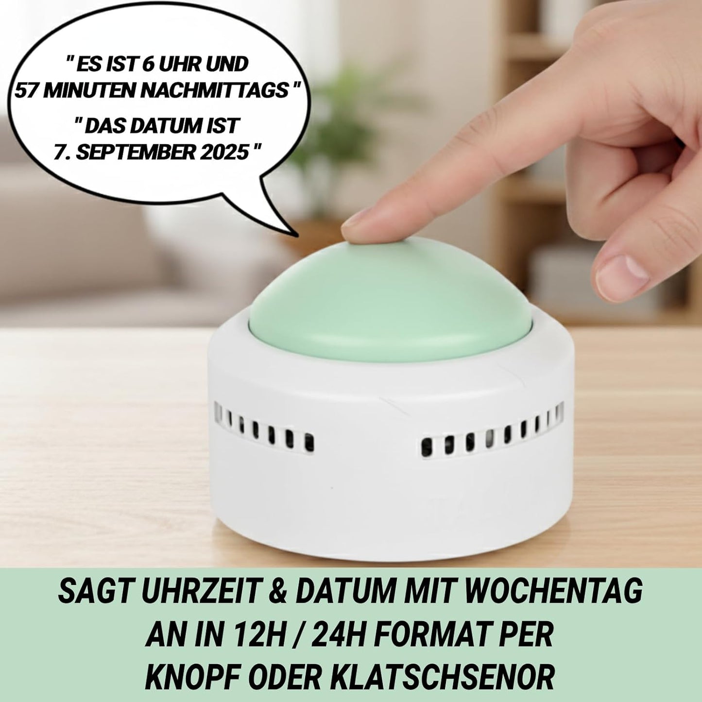 Sprechende Tischuhr für Senioren und Sehbehinderte