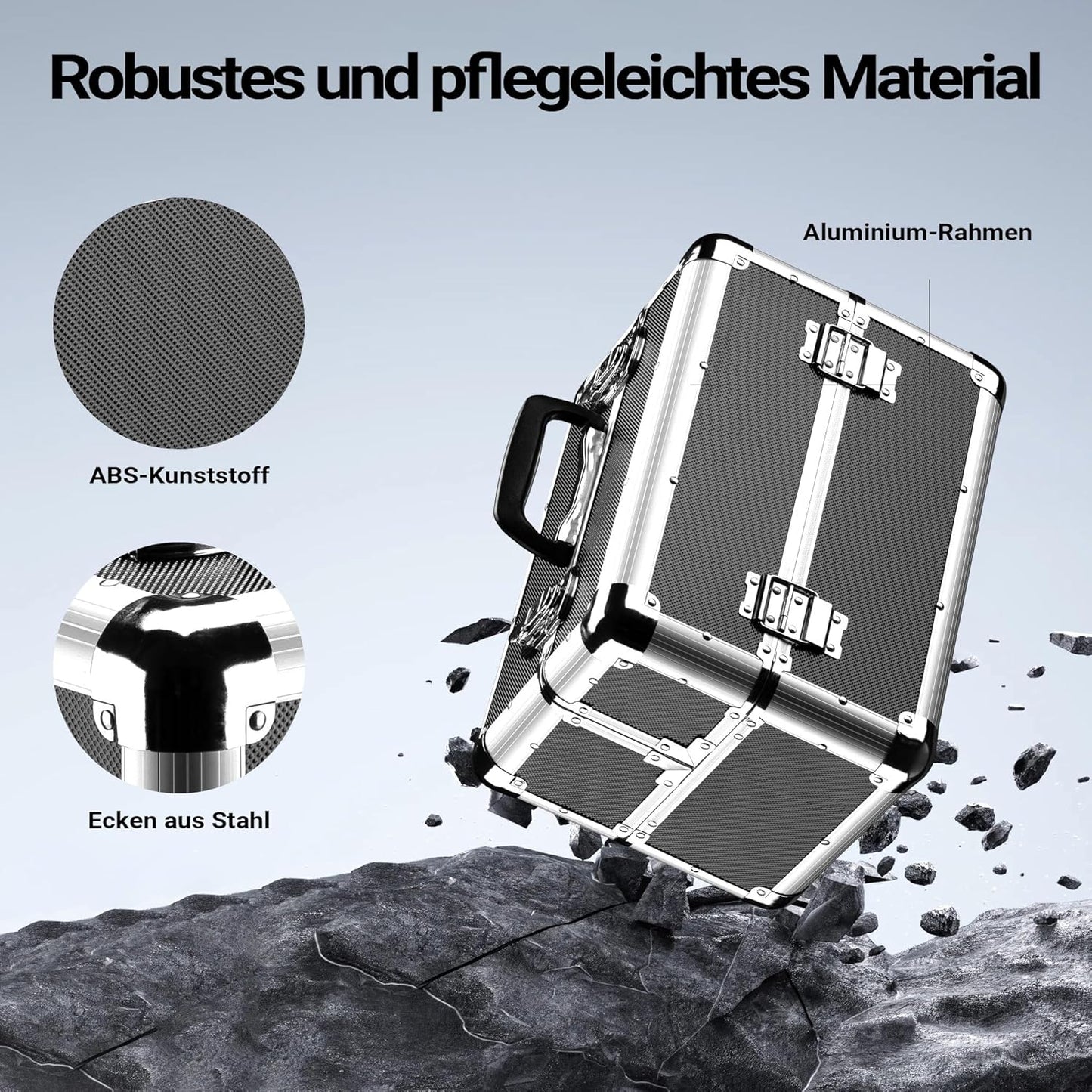 Universalkoffer mit Innenaufteilung, Schwarz 7-L