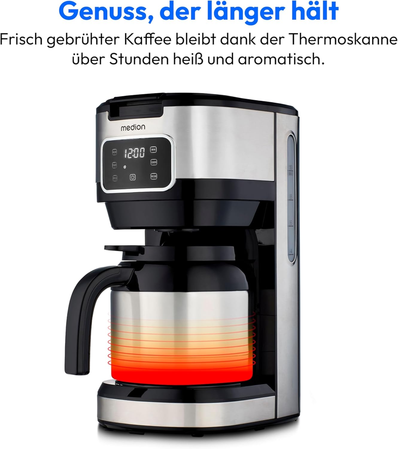 Kaffeemaschine mit Thermoskanne und Timer (10 Tassen)
