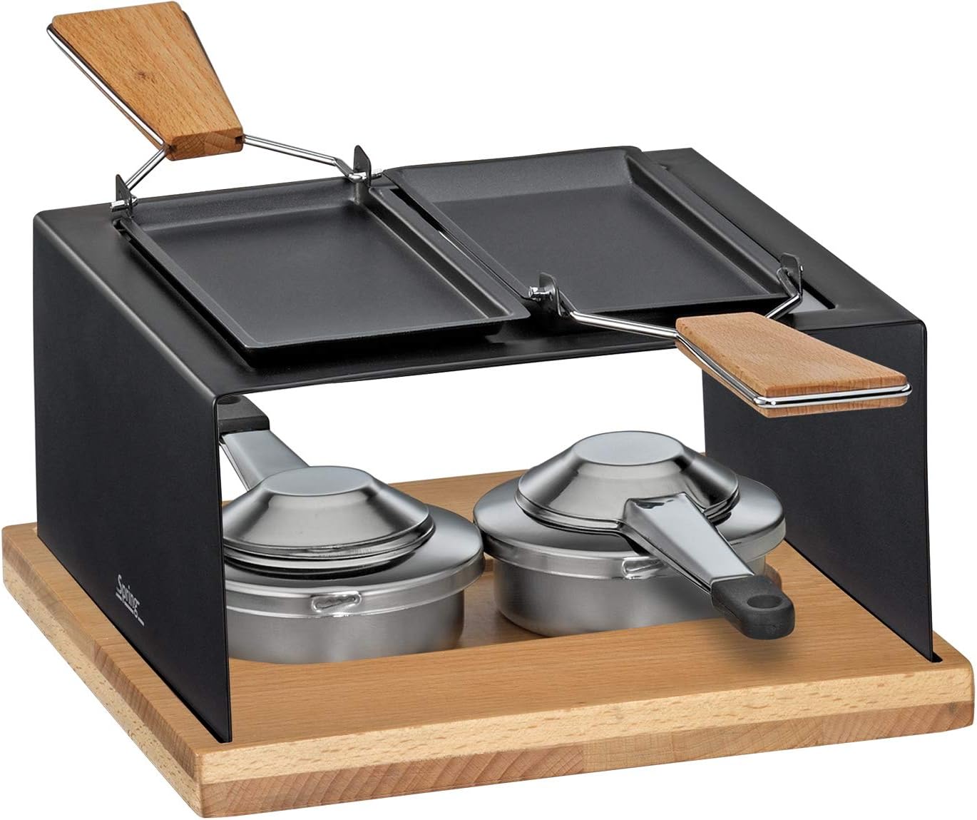 Gourmet Party Raclette-Set für 2 Personen mit Zubehör, Käse Raclette 2 Personen