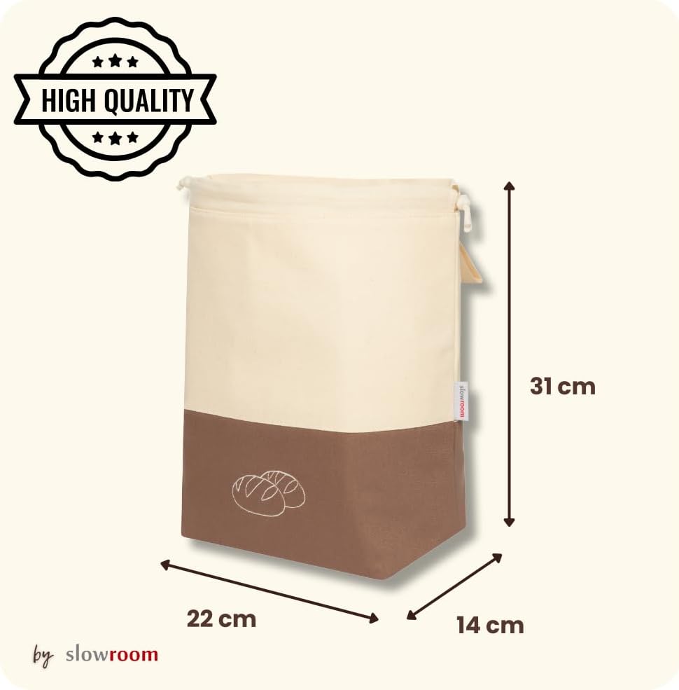 Brotbeutel zur Frischhaltung und Aufbewahrung (3 in 1), 3 in 1 Braun