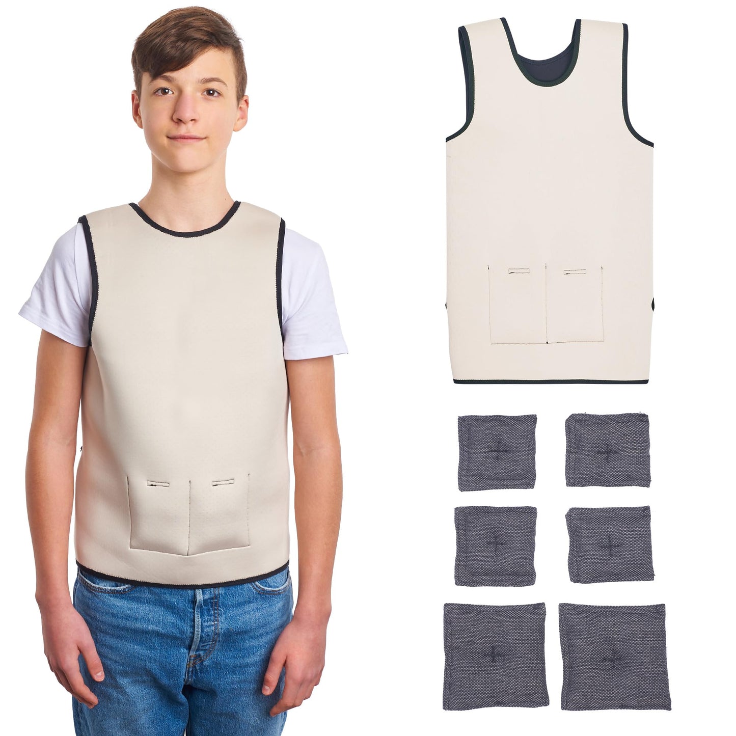 Gewichtsweste für Kinder, L Beige