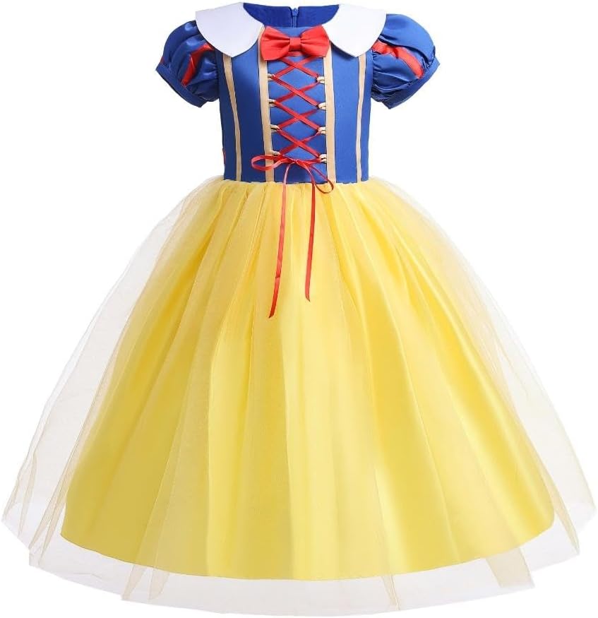 Prinzessin Schneewittchen Kostüm für Kinder, Stil A (mit Rotem Band) 2-3 Jahre