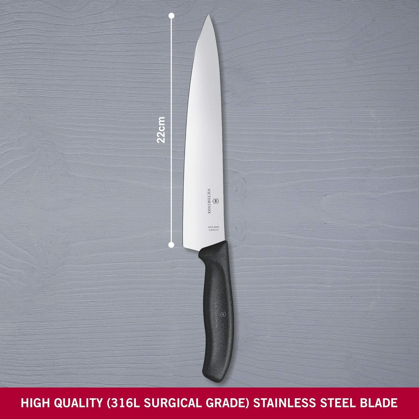 Tranchiermesser Swiss Classic, Geschenkbox Klingenlänge 22cm