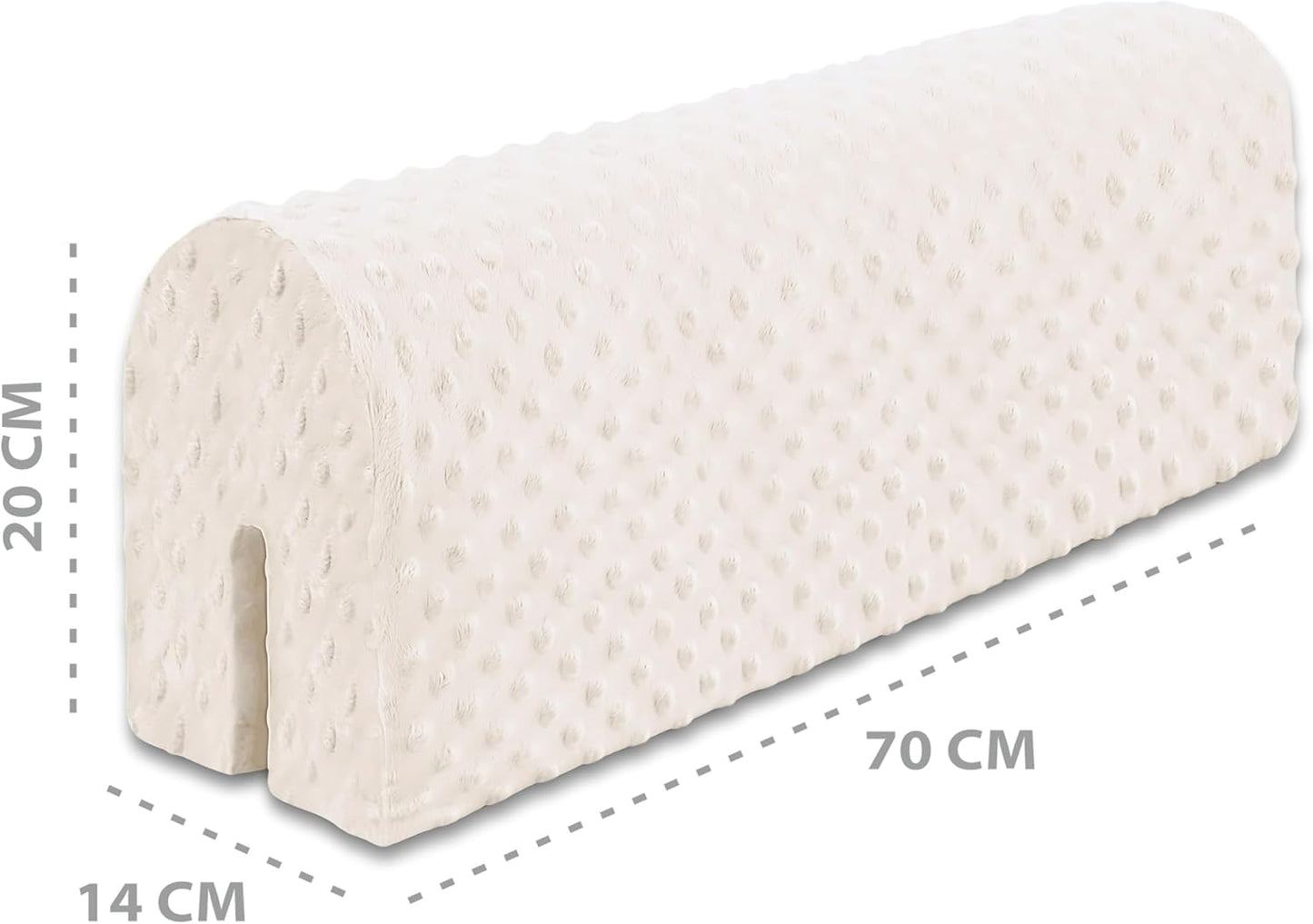 Bettkantenschutz für Kinderbetten 70 cm, Hellbeige 70 cm
