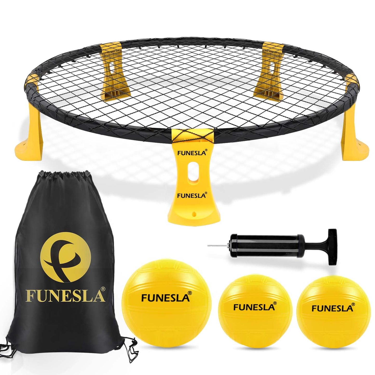 Outdoor Roundnet Spieleset mit Netz und Bällen