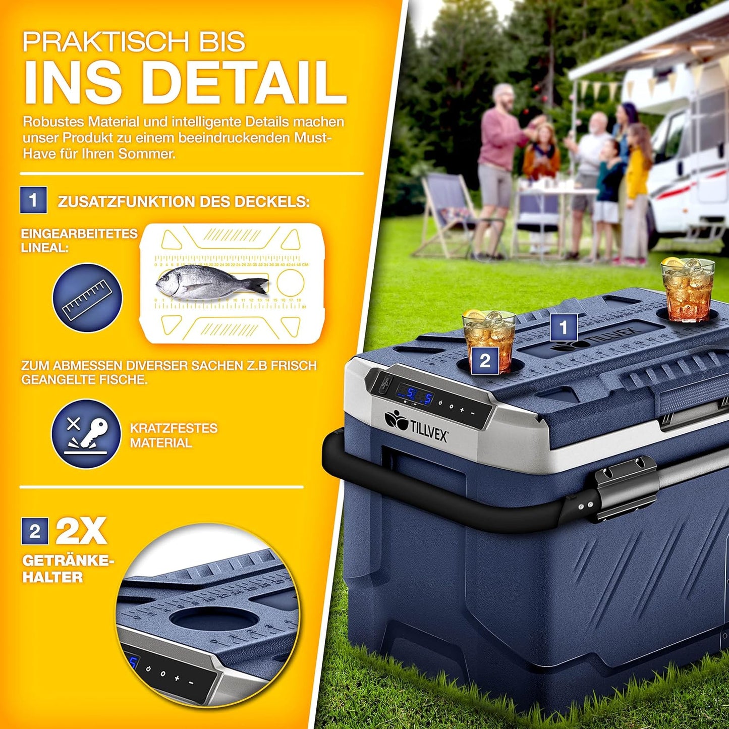 Elektrische Thermobox, 41 Liter Navyblau