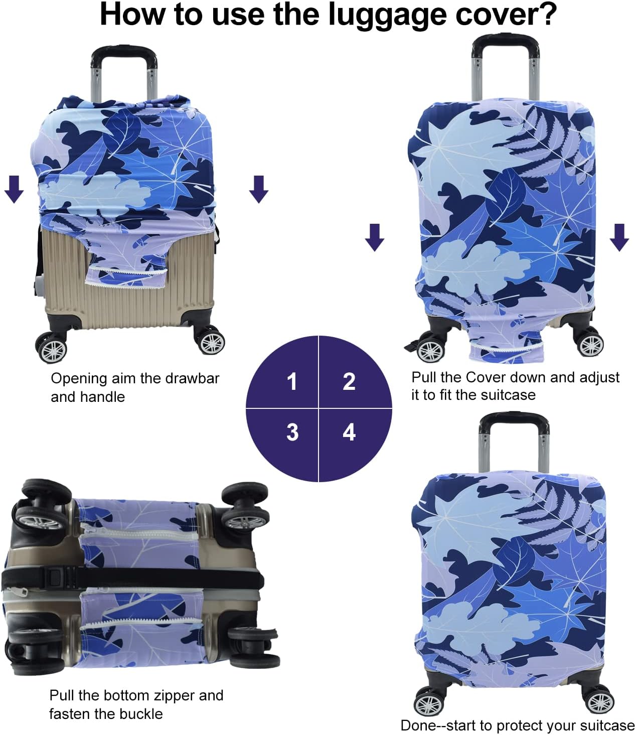 Kofferschutzhülle, Blau XL: 29-30 Zoll Gepäck