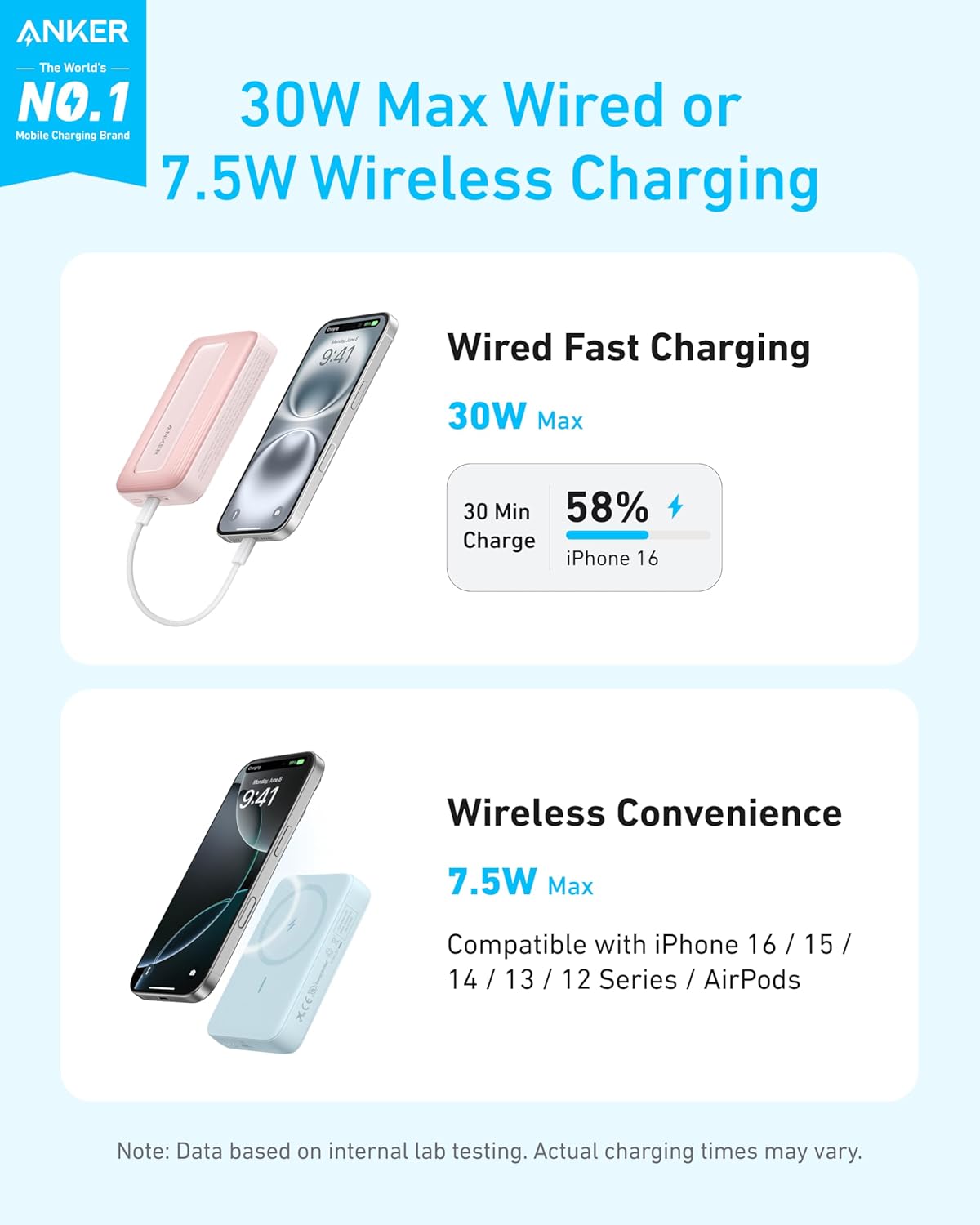 Magnetische Powerbank Zolo, Schwarz
