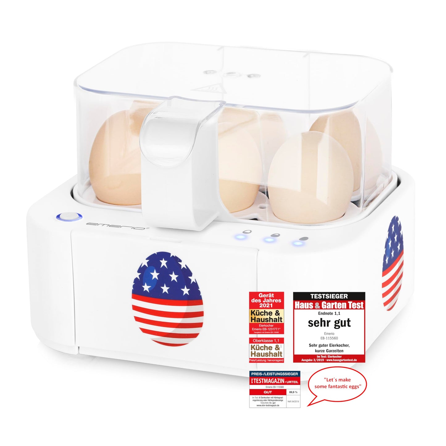 Sprechender Eierkocher für 6 Eier