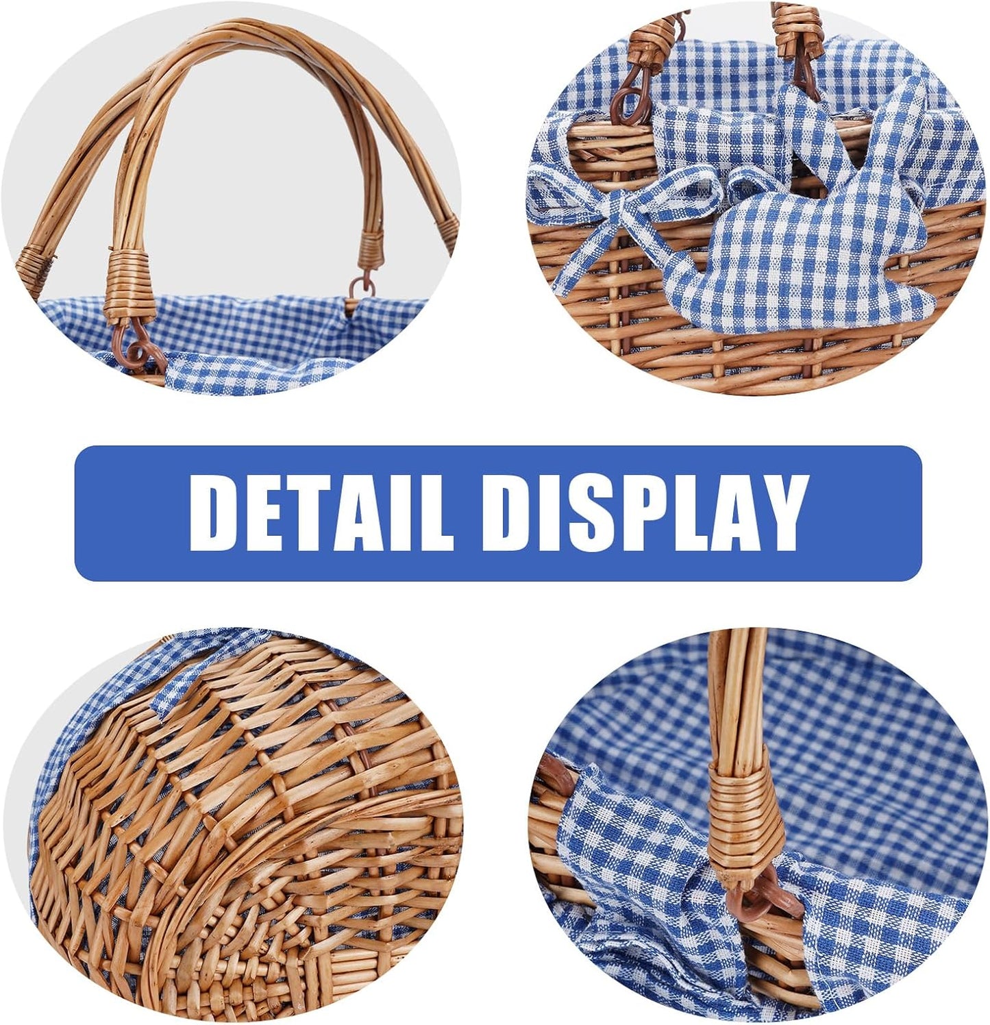 Picknickkorb mit Griffen, Blau