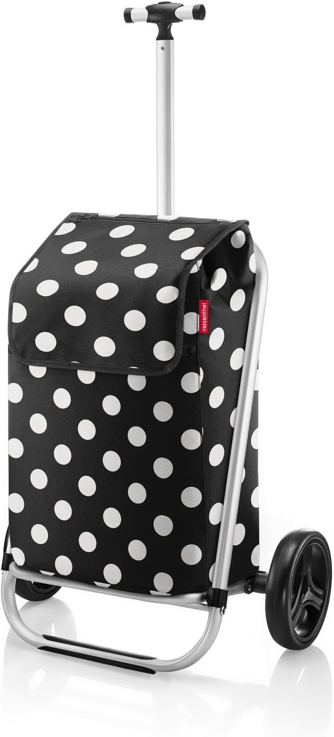 Shopping Trolley für Wocheneinkauf, leicht & geräumig, Einheitsgrösse Dots White