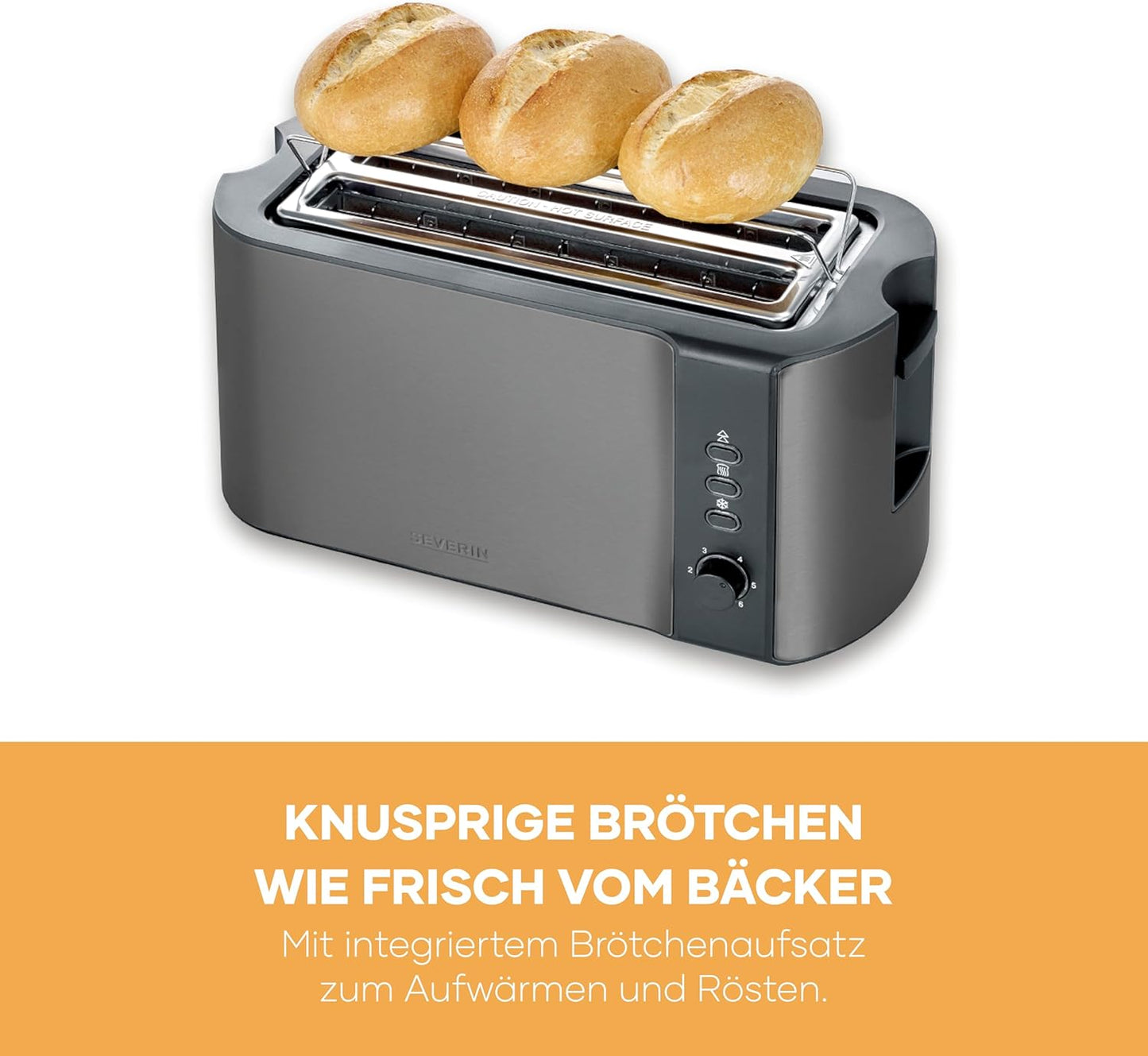Langschlitztoaster AT 9341, Dark Inox