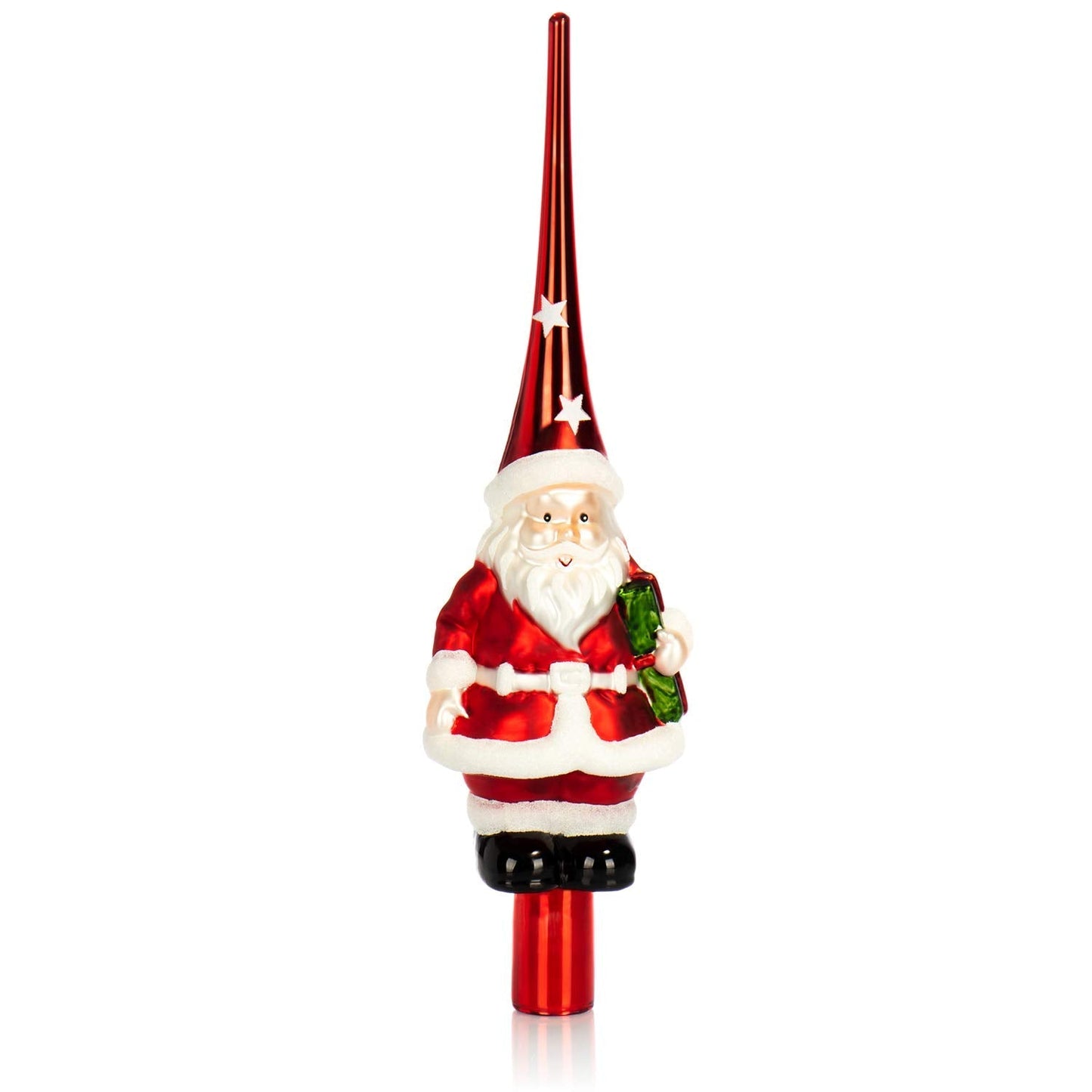 Weihnachtsbaumspitze, 28cm - Weihnachtsmann Merry Red