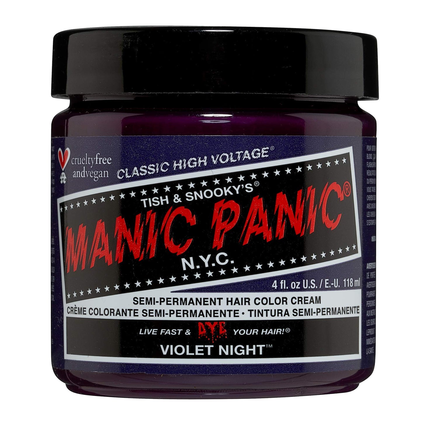 Cream Formula Semi-Permanent Hair Color, Violet Night 118 ml (1er Pack)