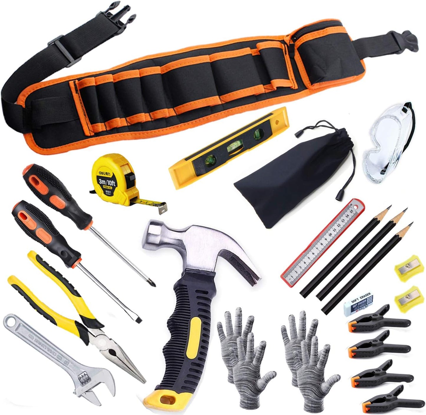 25-teiliges Kinder-Werkzeug-Set für junge Bauarbeiter, 25 PCS