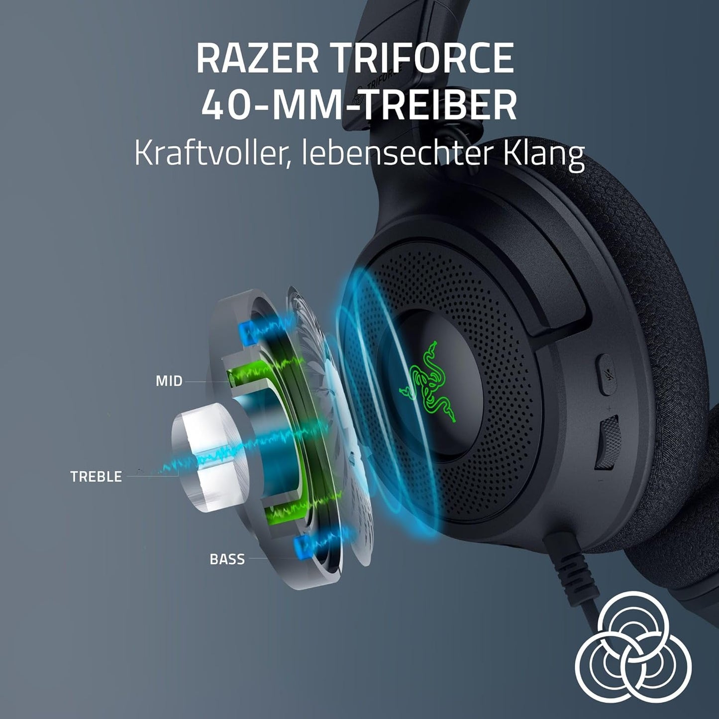 Kraken V4 X: Kabelgebundenes PC-Gaming-Headset, Kraken V4 X Schwarz