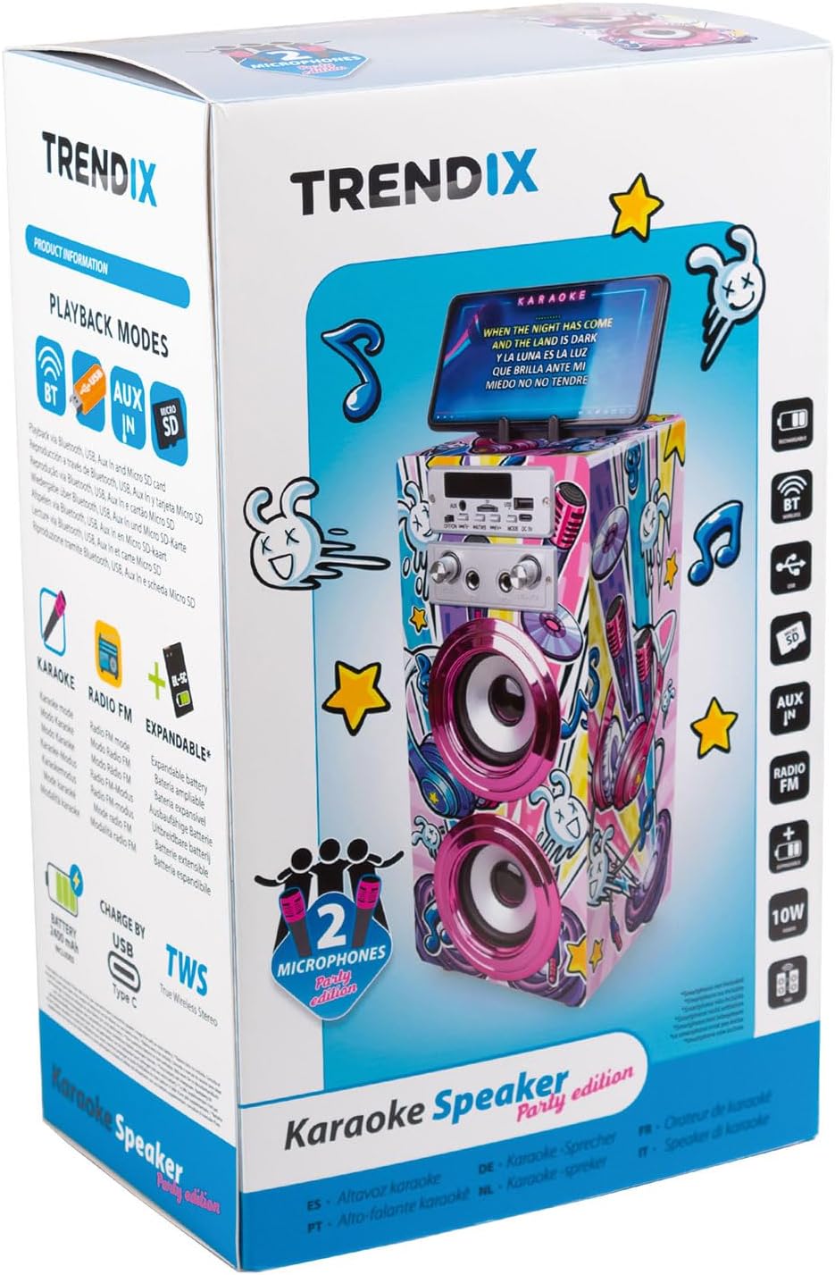 Karaoke-Maschine für Kinder mit Mikrofonen, Party Edition
