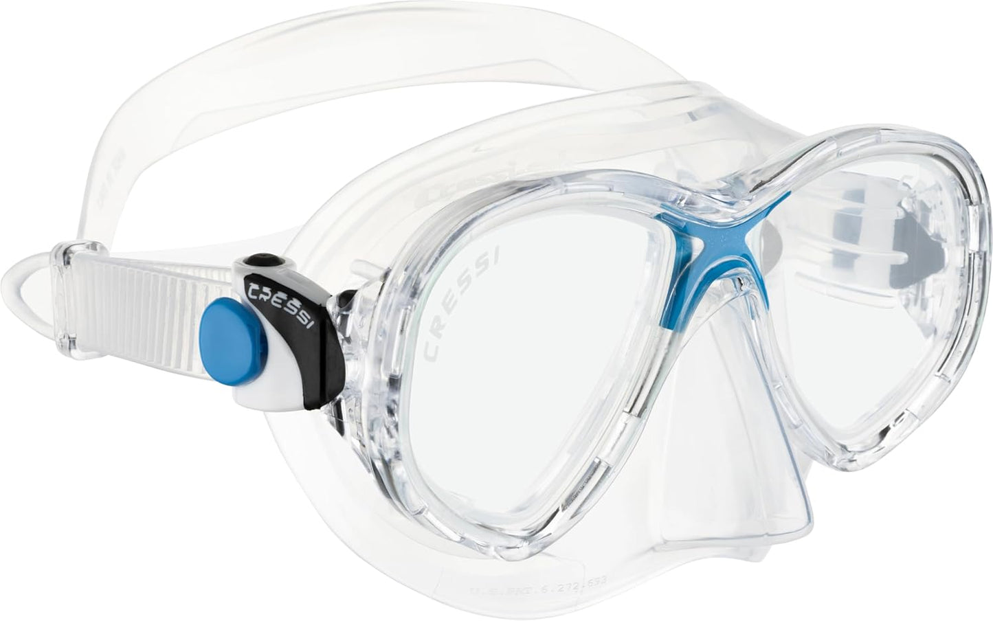 Marea Jr -Tauchset mit Maske und Schnorchel, Maske + Schnorchel Klar/Blau