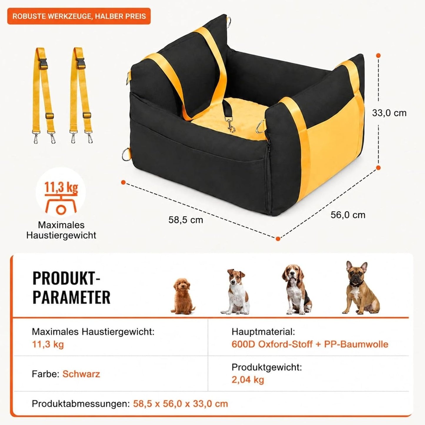 Autositz für Hunde