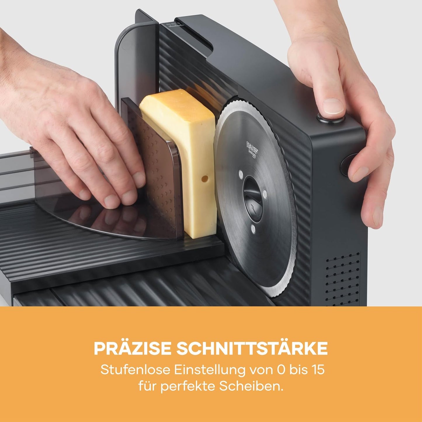 Klappbarer Allesschneider, Schwarz bis 15 mm, klappbar