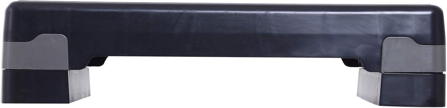 Höhenverstellbarer Aerobic Stepper, Schwarz+Grau