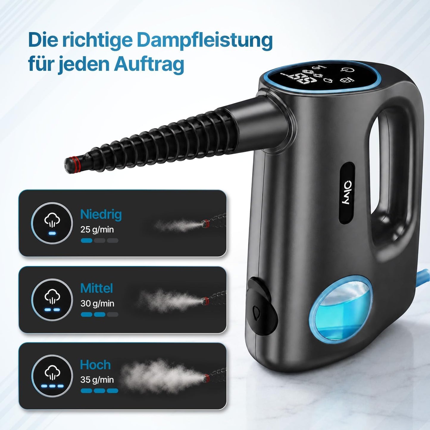 Multifunktionaler Dampfreiniger mit Zubehör, Handheld steam cleaner